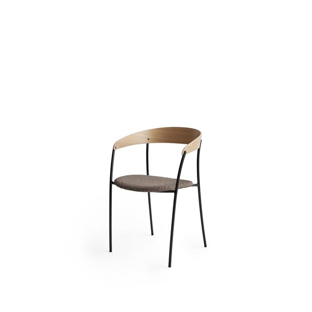 New Works Missing Spisebordsstol med Armlæn Eg/Barnum Dark Taupe
