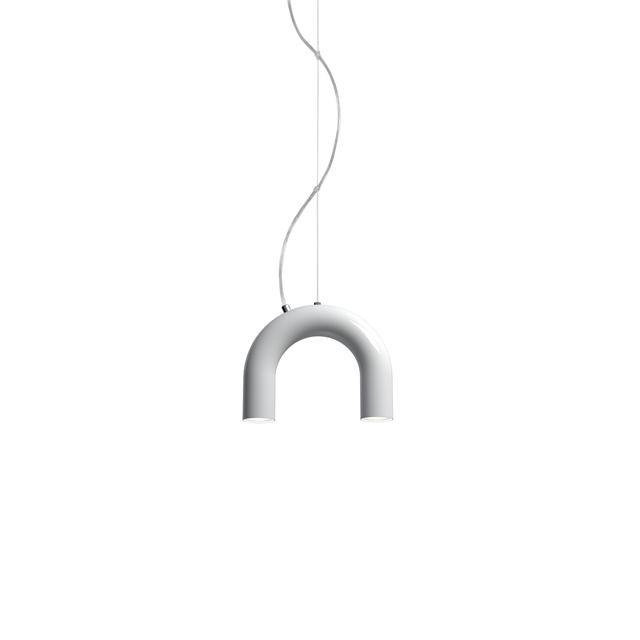 Oblure Arch Enkel Taklampa Vit