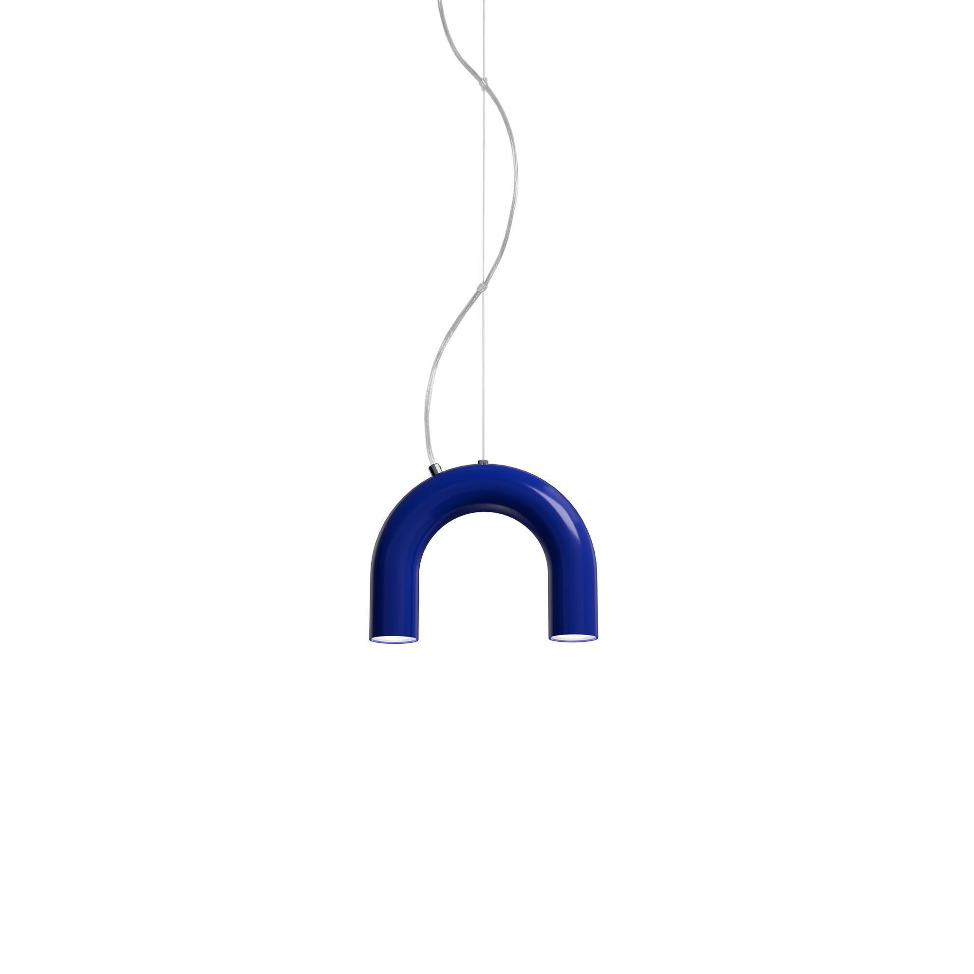 Lámpara Colgante Individual de Arco Oblure Azul