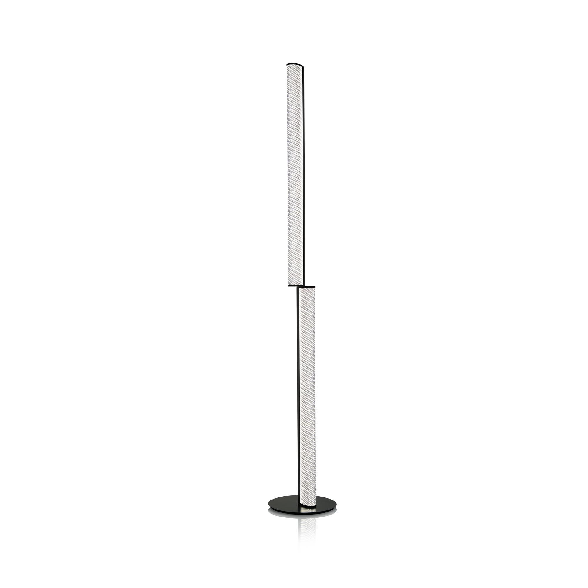 SLAMP Modula Twisted Lampadaire Noir/Plissé