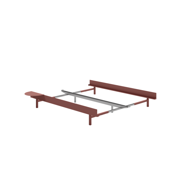 MOEBE Bed Bedframe 90-180 cm Stoffig Rose