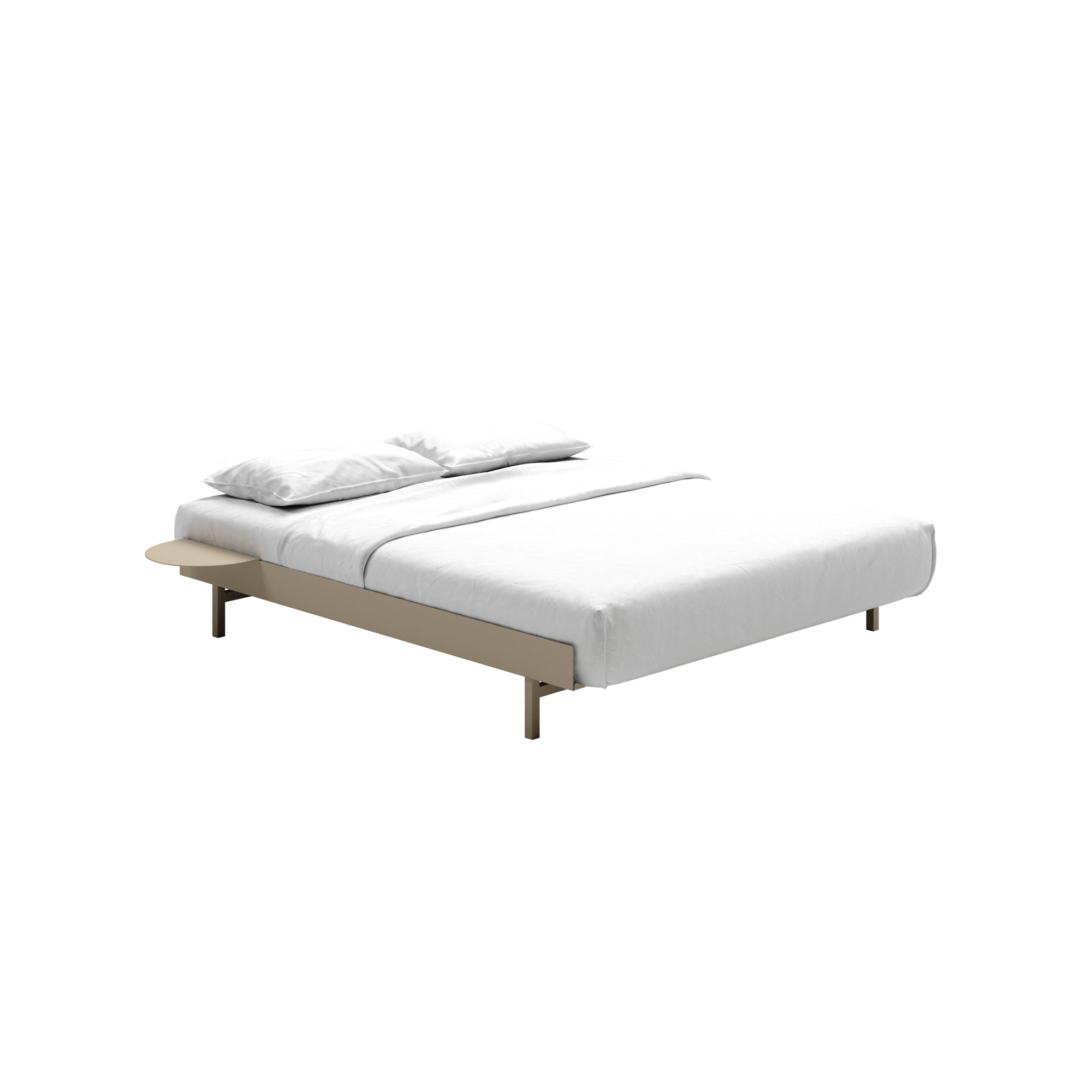 MOEBE Bed Bed Frame 90-180 cm Sand