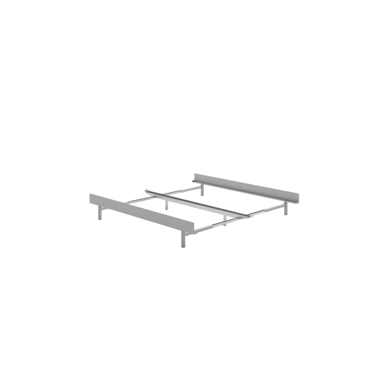 Moebe Bed Bed Frame 90-180 cm Stainless Steel