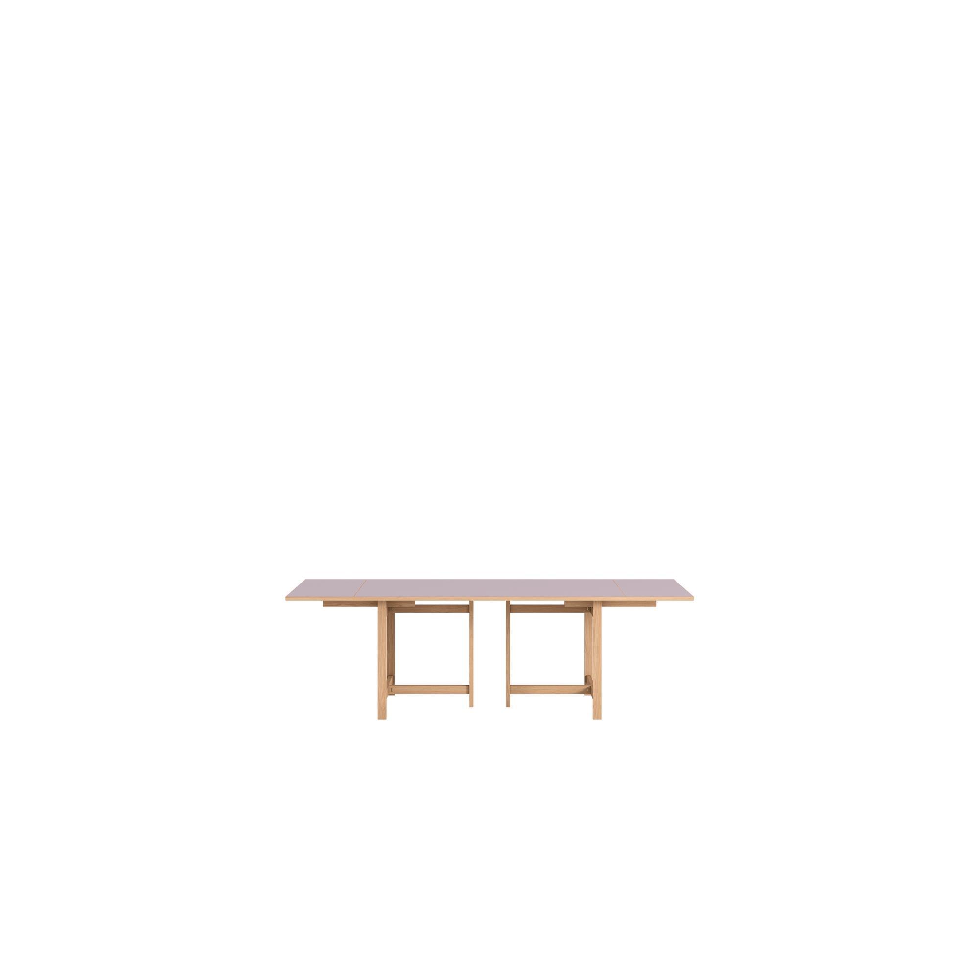 MOEBE Rectangular Dining Table 160x90 With 2 Extensions Soft Lilac