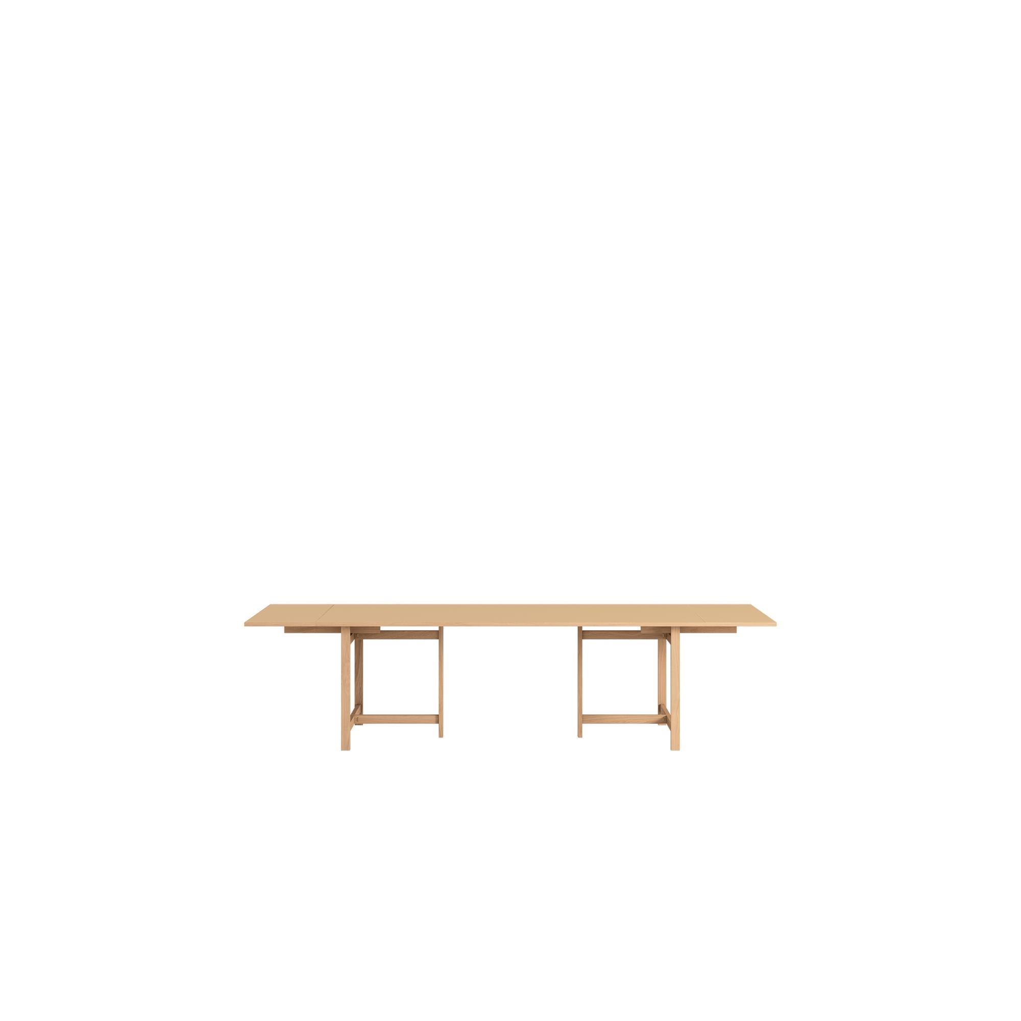 Table à Manger Rectangulaire MOEBE 220 x 90 cm avec 2 Rallonges, Couleur Pêche