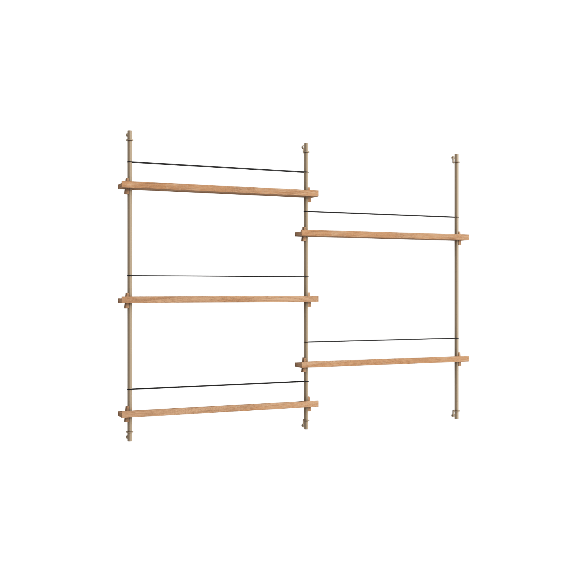 Scaffale Per Riviste Moebe MS.115.2 Rovere/Grigio Caldo