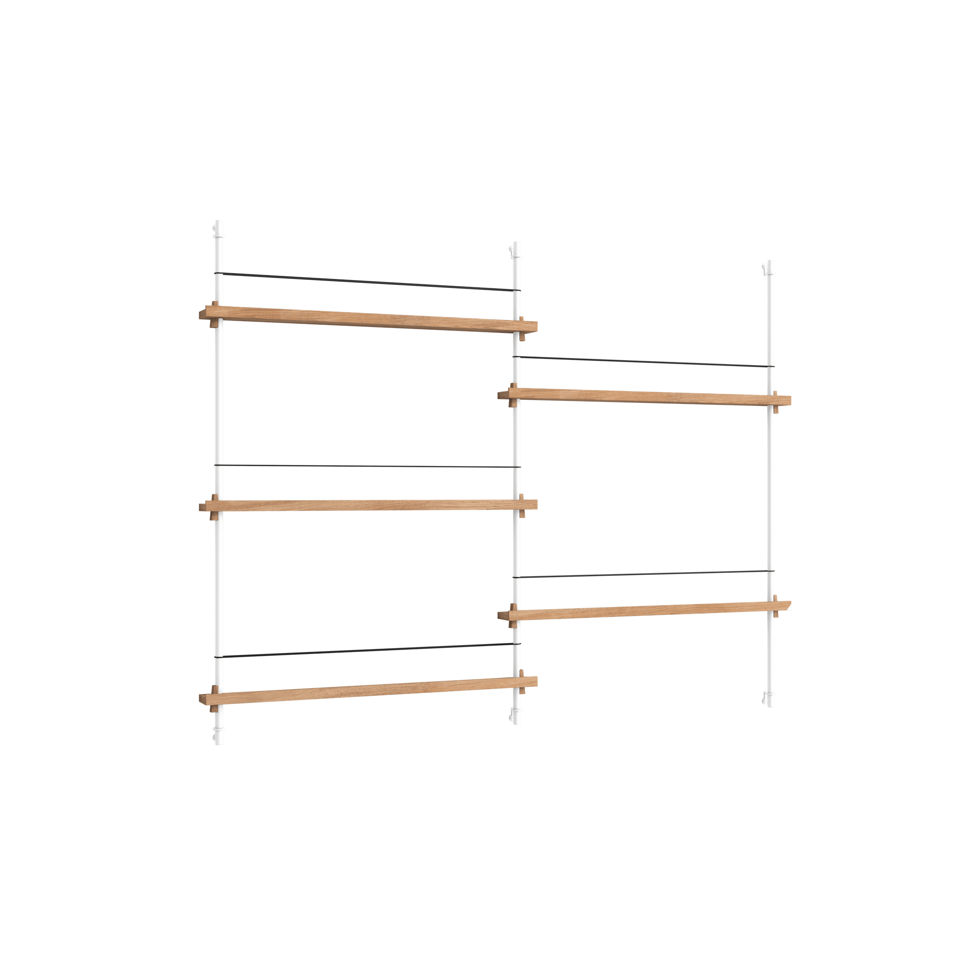 Moebe Magazine Shelving MS.115.2 Oak/ White