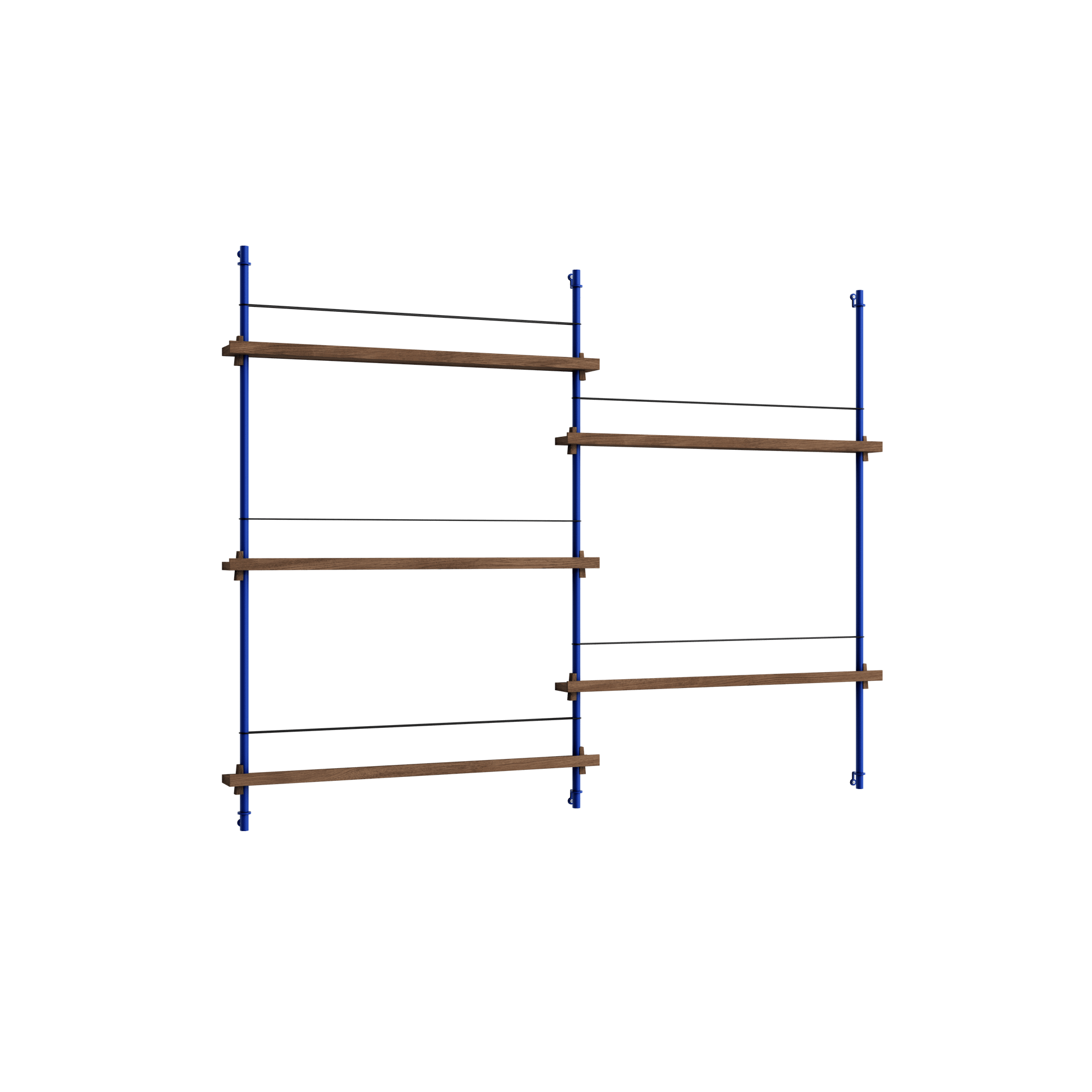 Moebe Magazine Shelving MS.180.1 Oak/Deep Blue