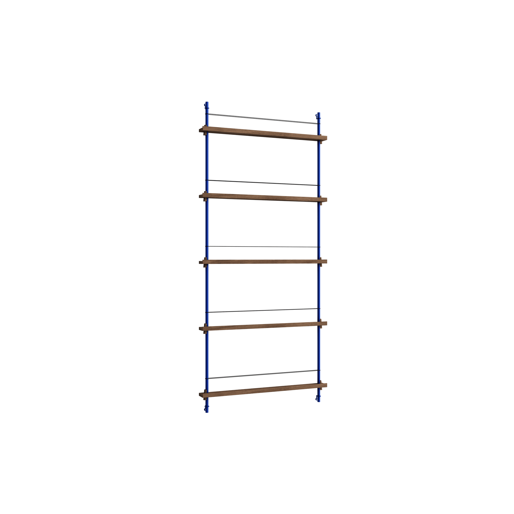 Scaffale Per Riviste Moebe MS.180.1 Rovere affumicato/Blu Profondo