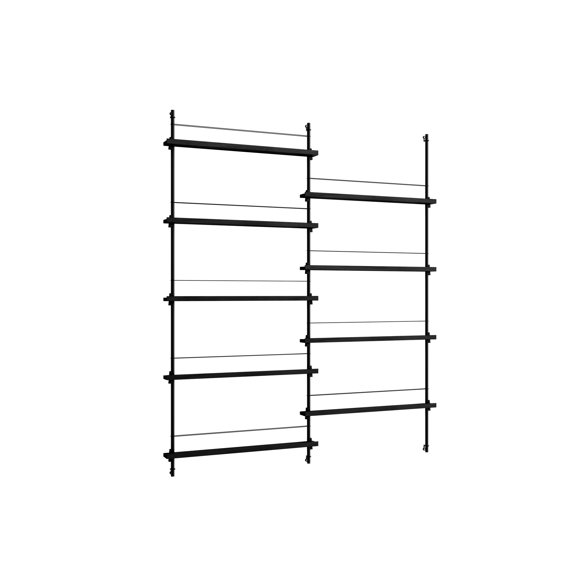 Moebe Magazine Shelving MS.180.2 Black