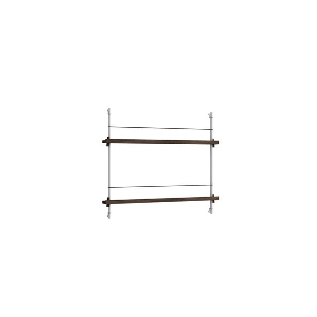 Scaffale Portariviste Moebe MS.65.1 Rovere affumicato/Acciaio Inossidabile