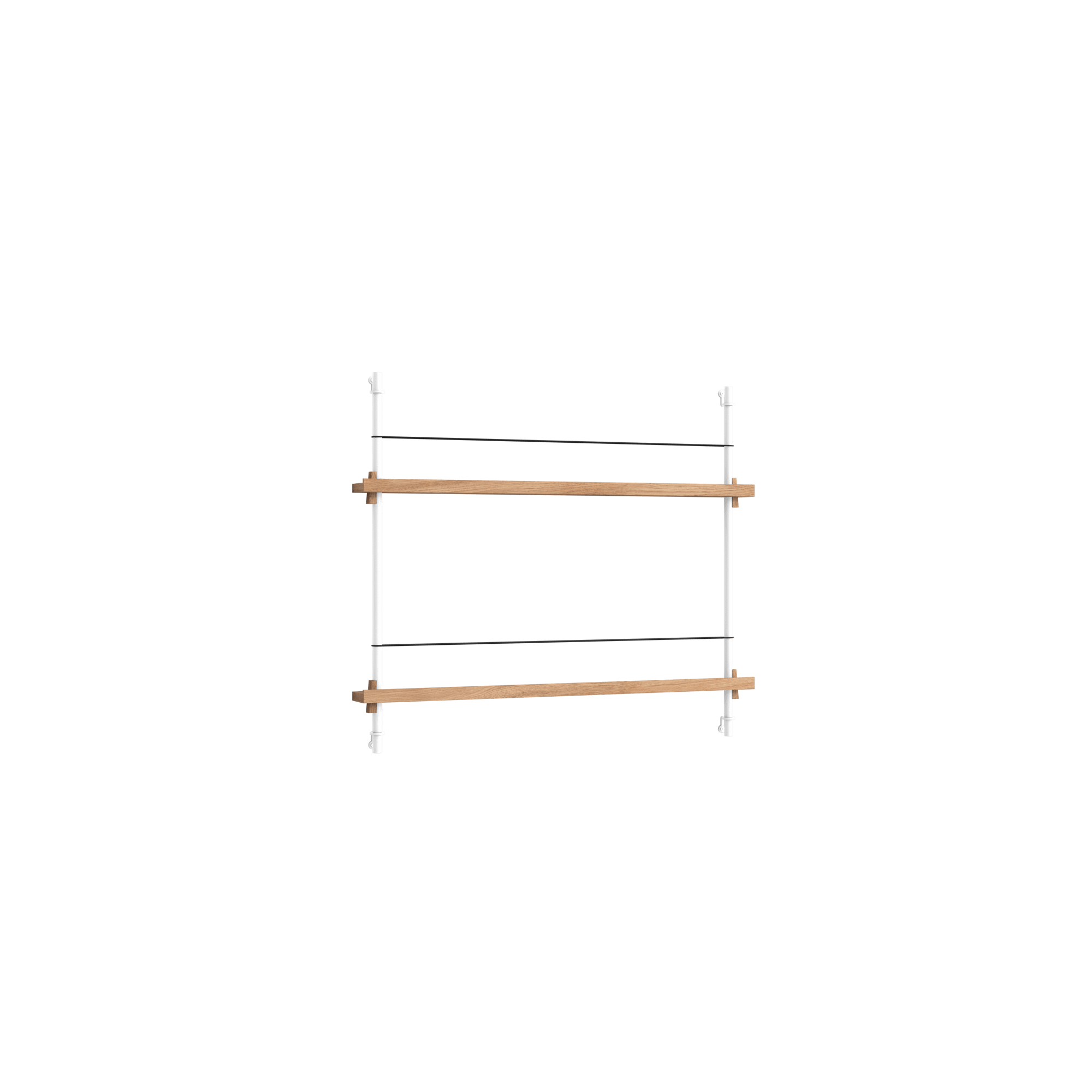 Moebe Magazine Shelving MS.65.1 Oak/ White