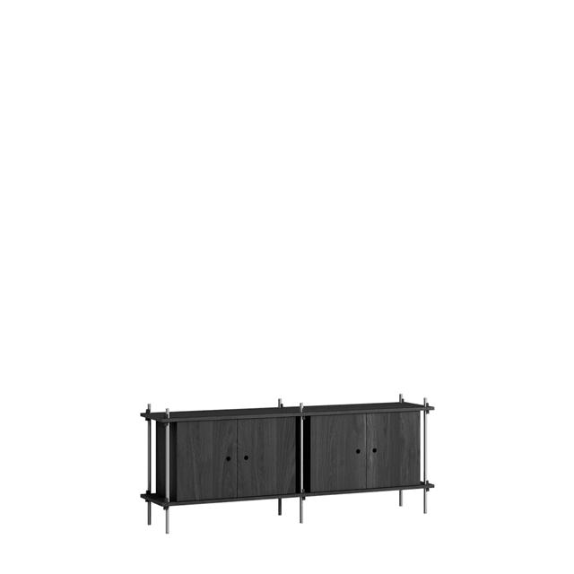 Shelving S.65.2.D Black/Stainless Steel