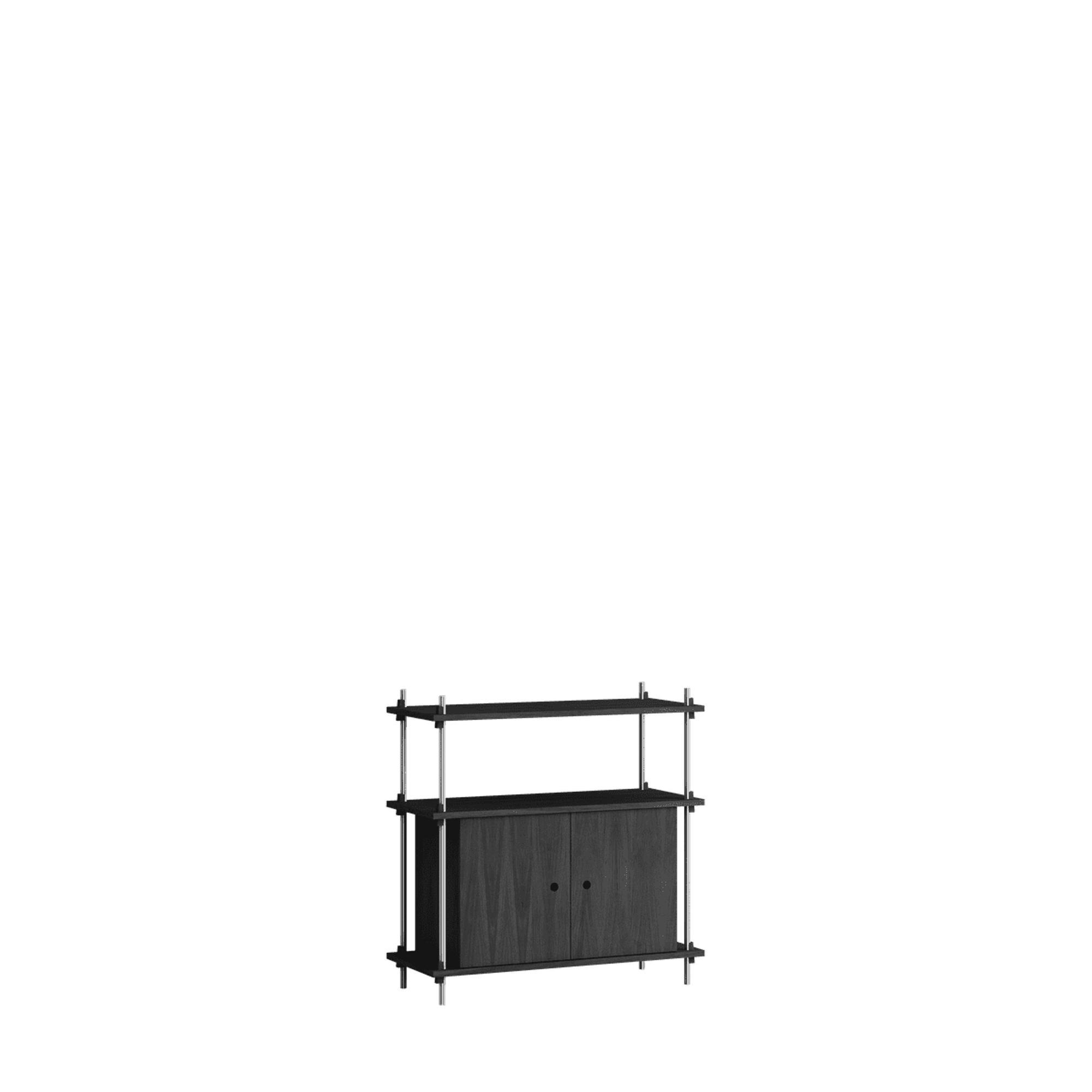 Étagère Moebe S.85.1.B Noir/Acier Inoxydable