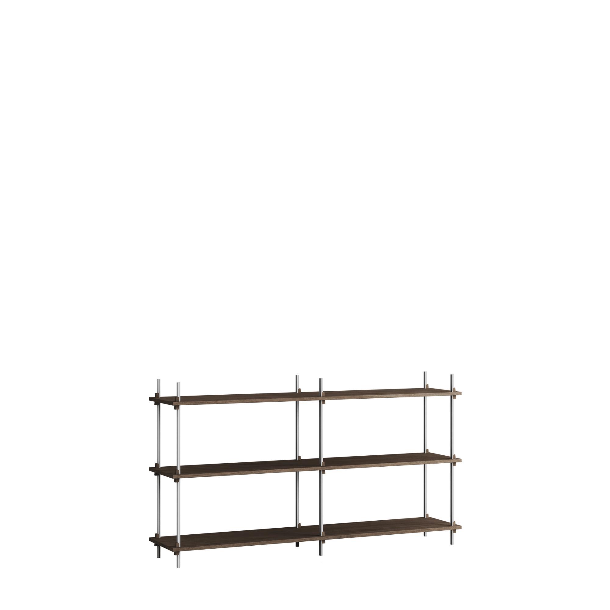 Moebe Shelving S.85.2.B Røget Eg/Rustfri Stål
