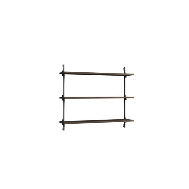 Wandplank WS.65.1 Gerookt Eiken/Roestvrij Staal