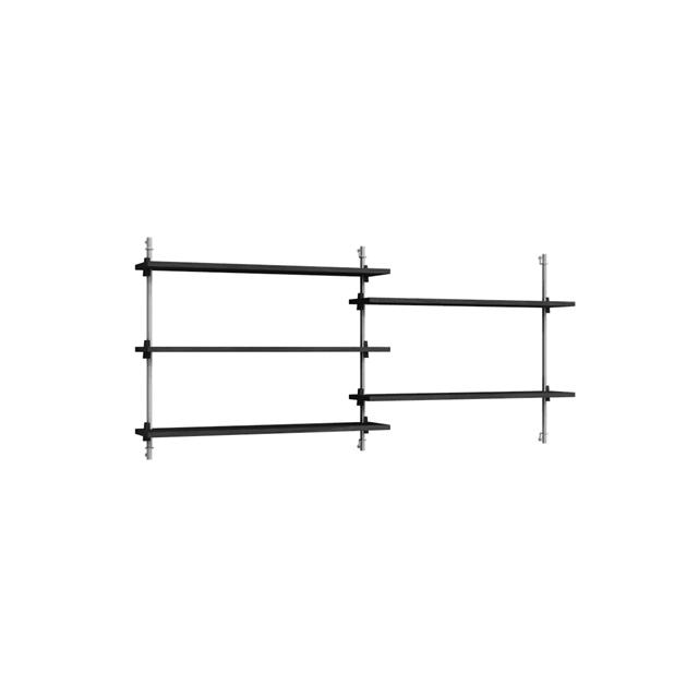 Wandplank WS.65.2 Zwart/ Roestvrij Staal