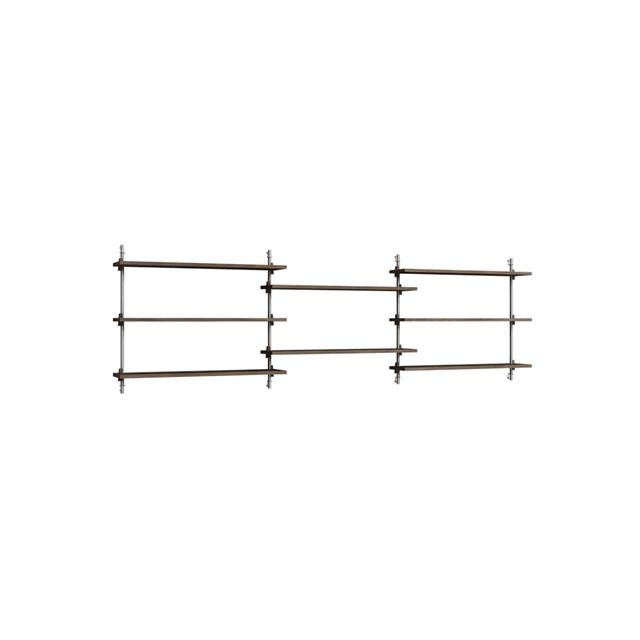 Wandplank WS.65.3 Gerookt Eiken/Roestvrij Staal