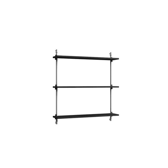 Wandplank WS.85.1 Zwart/ Roestvrij Staal