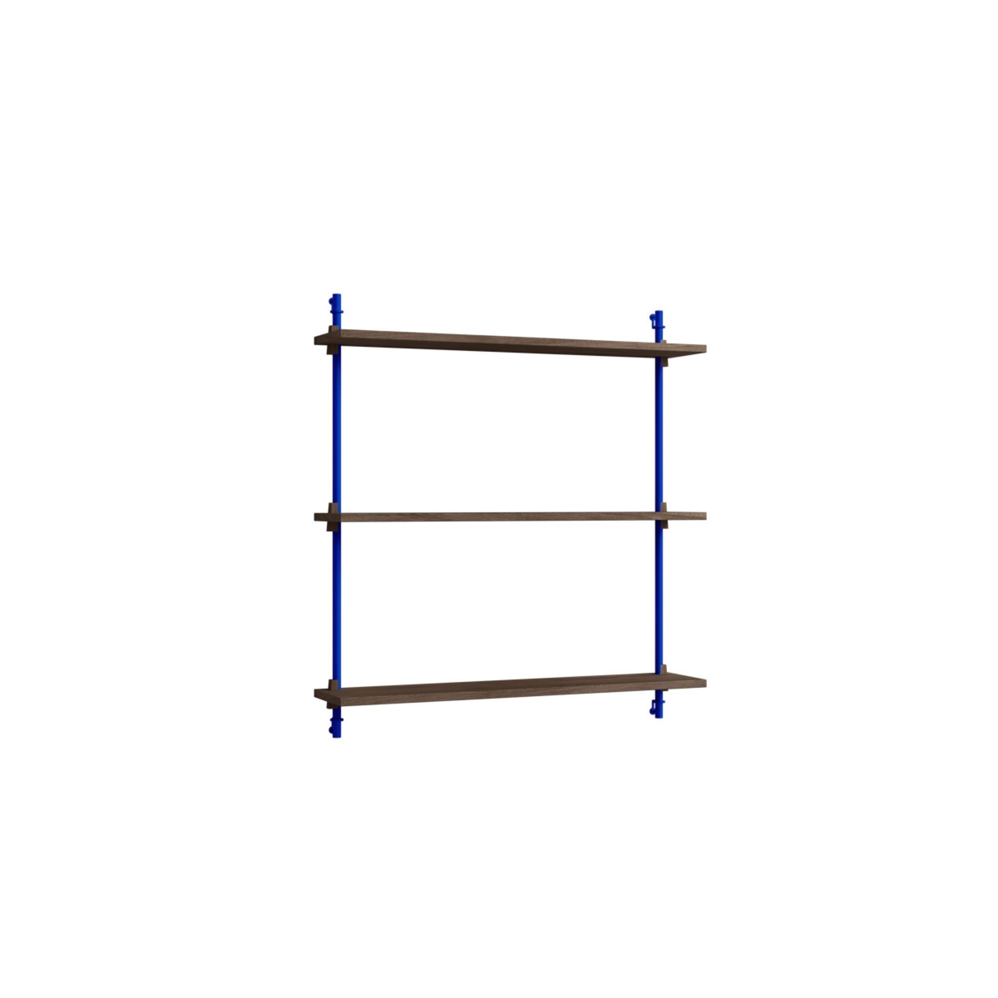 Estante de pared estándar Moebe Roble ahumado/Azul oscuro