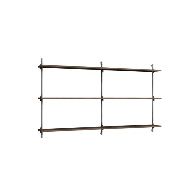 Wandplank WS.85.2.B Gerookt Eiken/Roestvrij Staal