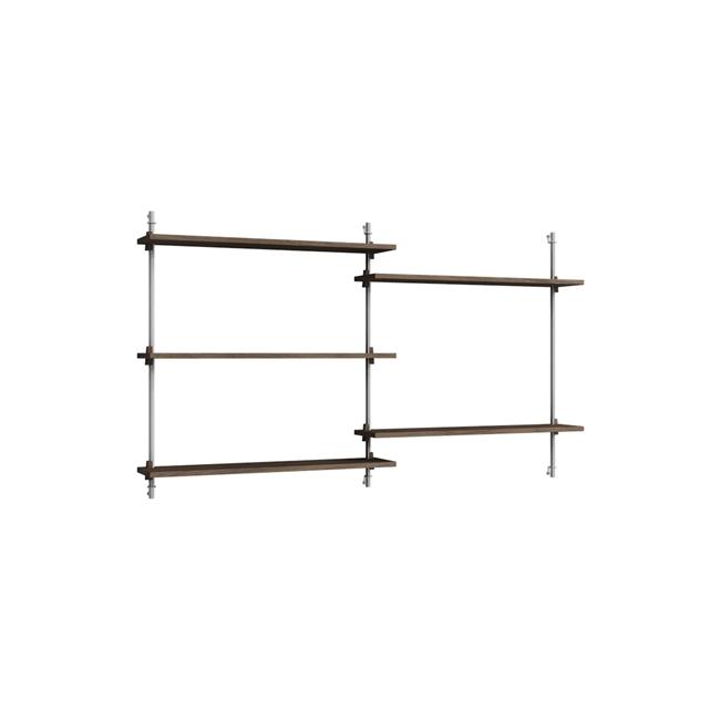 Wandplank WS.85.2 Gerookt Eiken/Roestvrij Staal