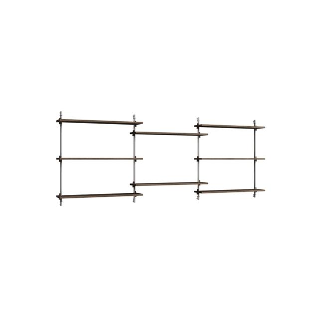 Wandplank WS.85.3 Gerookt Eiken/Roestvrij Staal