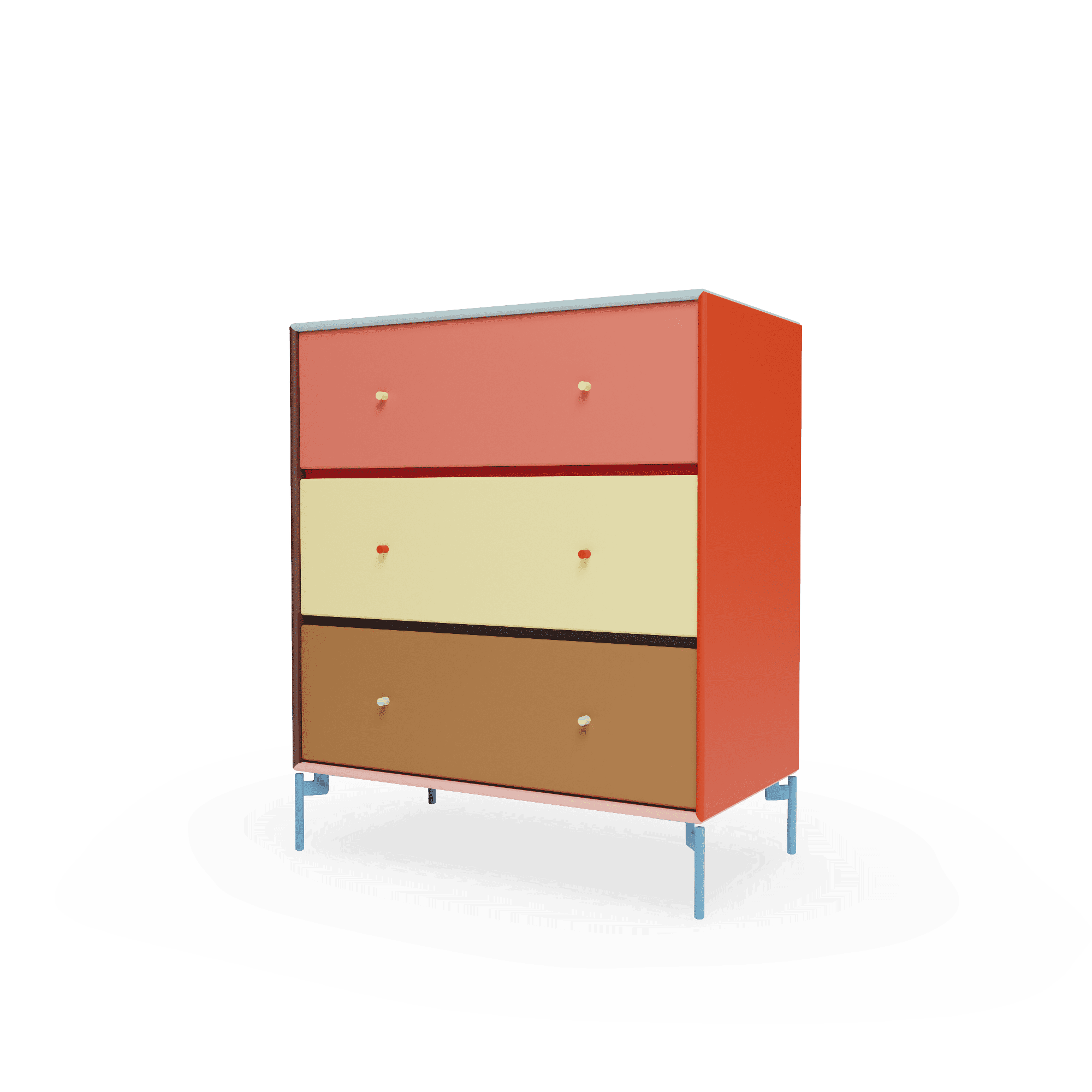 Montana x KimPop Selection Carry Chest of Drawers With Legs Multi Colored