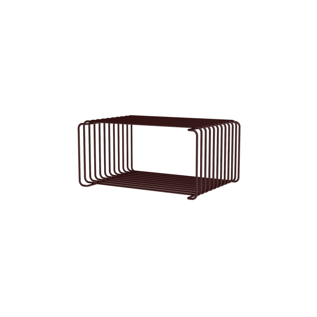 Panton Wire Halfhoge Plank 07-Zwart Rood 17,2 cm x 25,7 cm