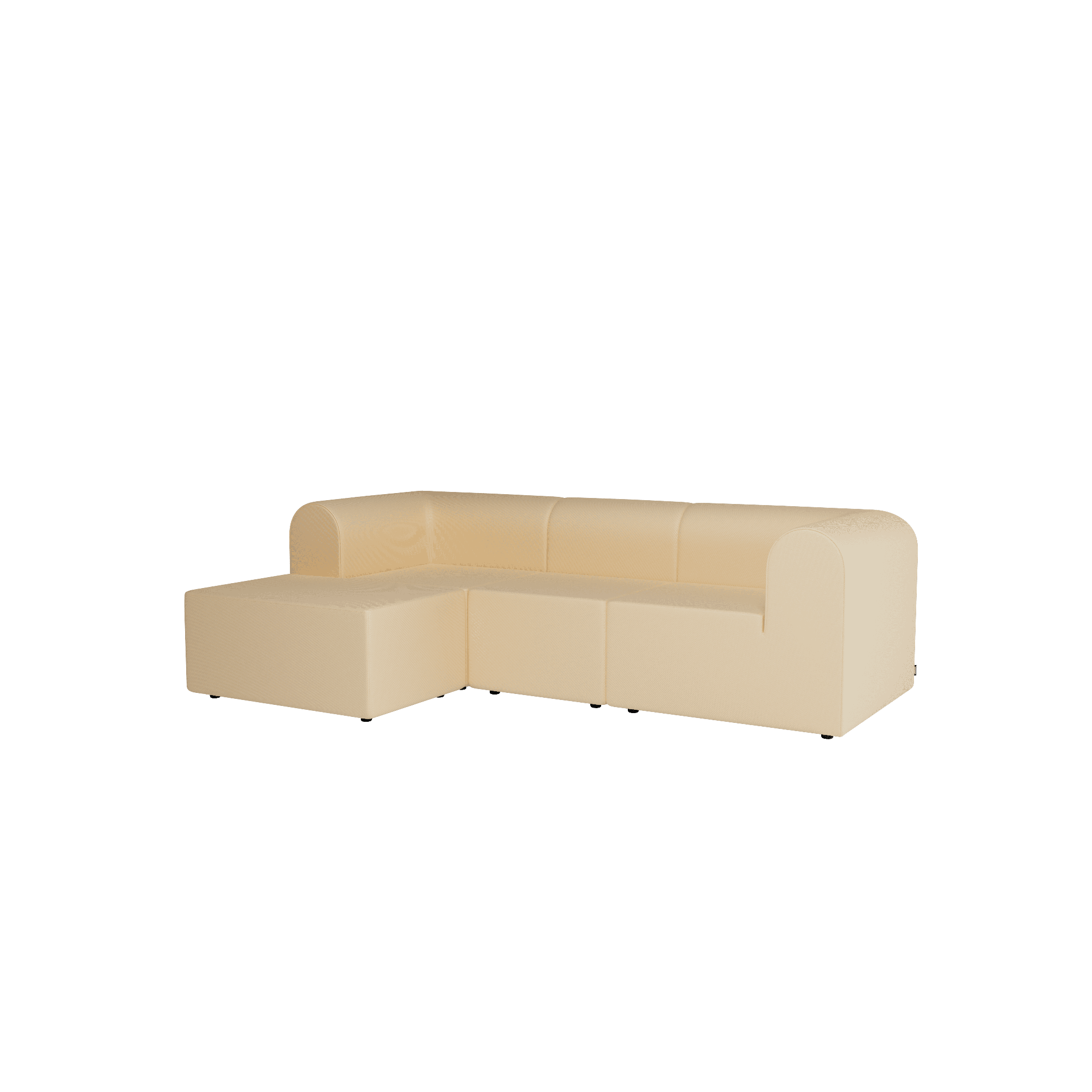 Montana Paradigm 3-seters sofa med puff venstre S240-Steelcut240