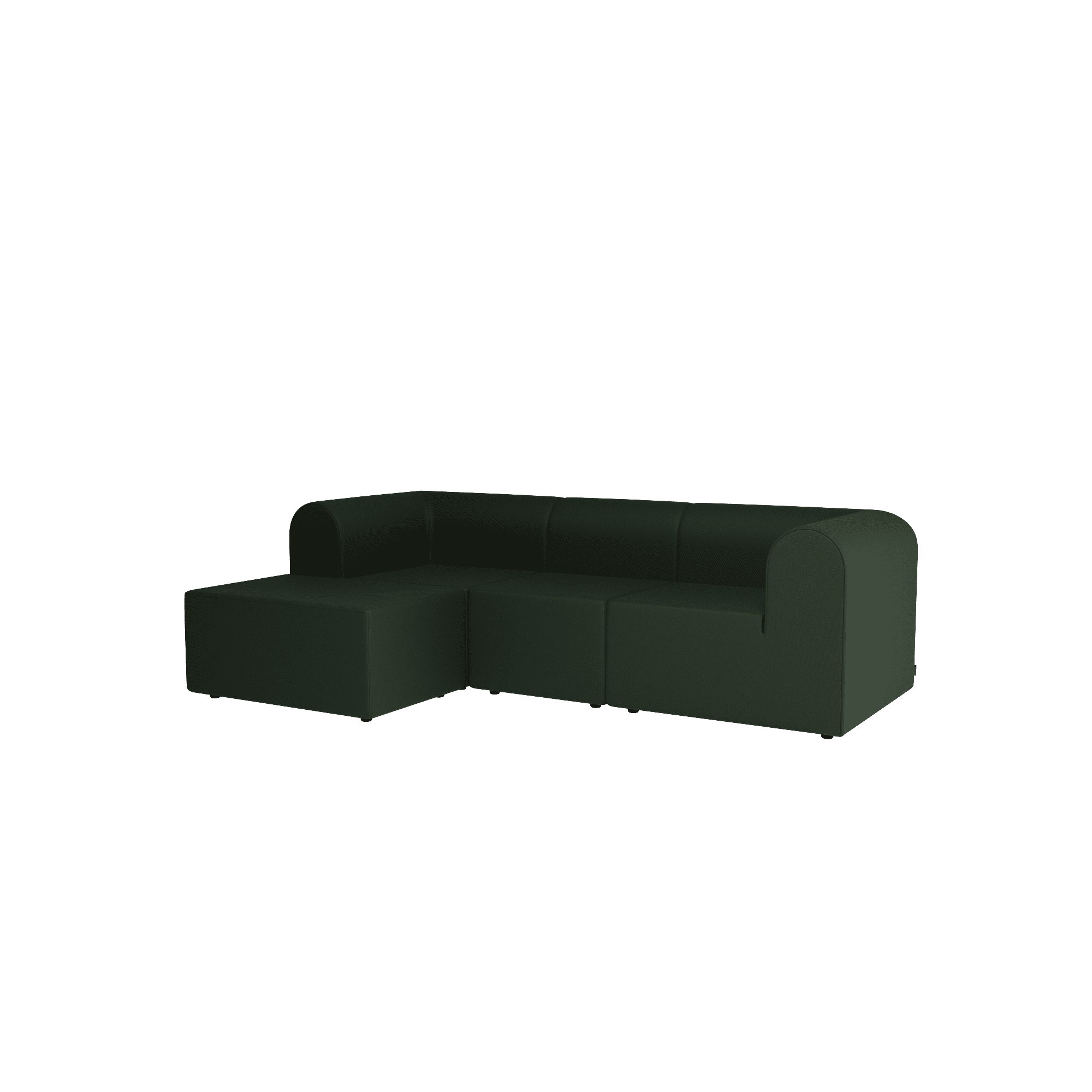 Montana Paradigm 3-seters sofa med puff venstre S975-Steelcut975