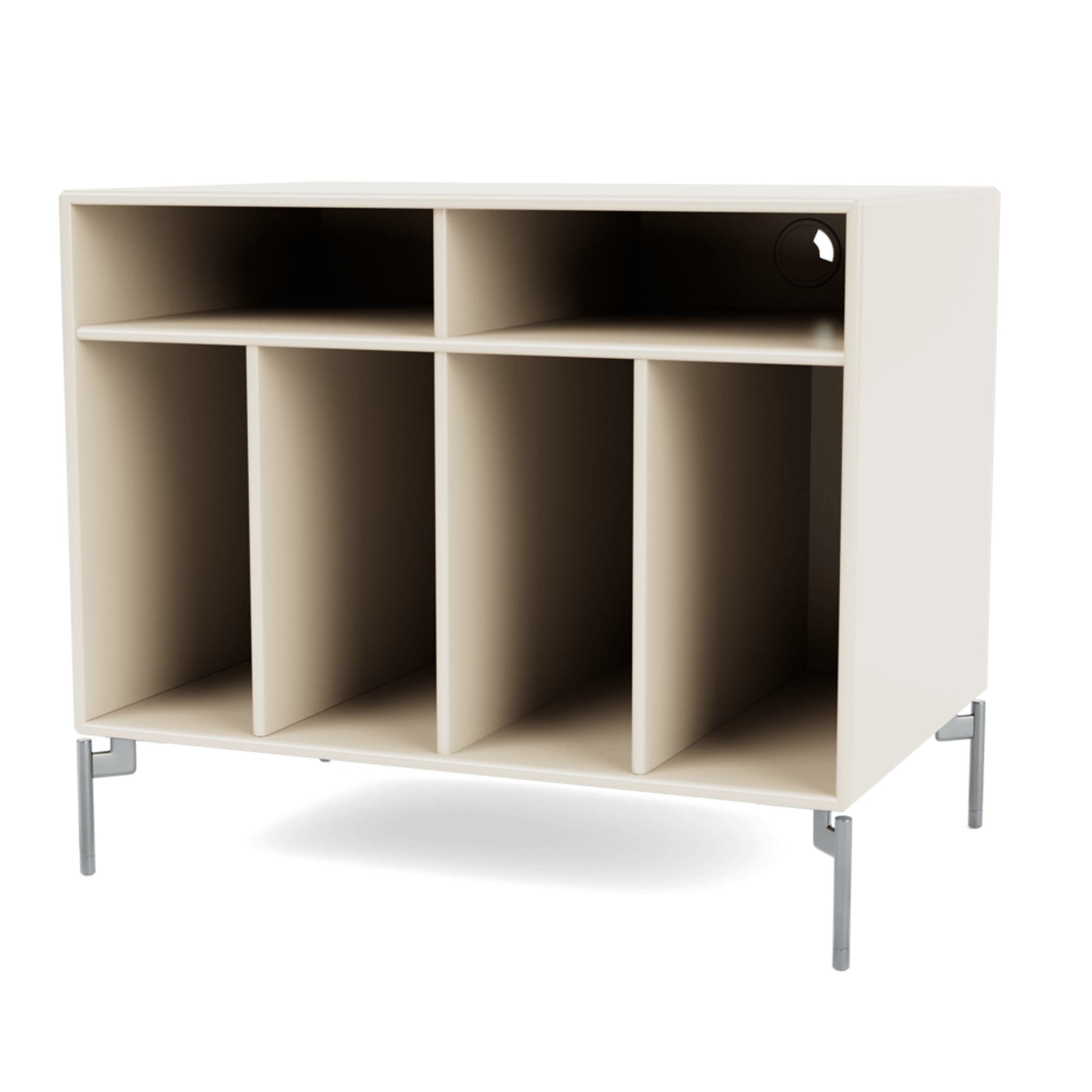 Montana SPIN I Vinyl Shelving 158-Oat/01- Chrome