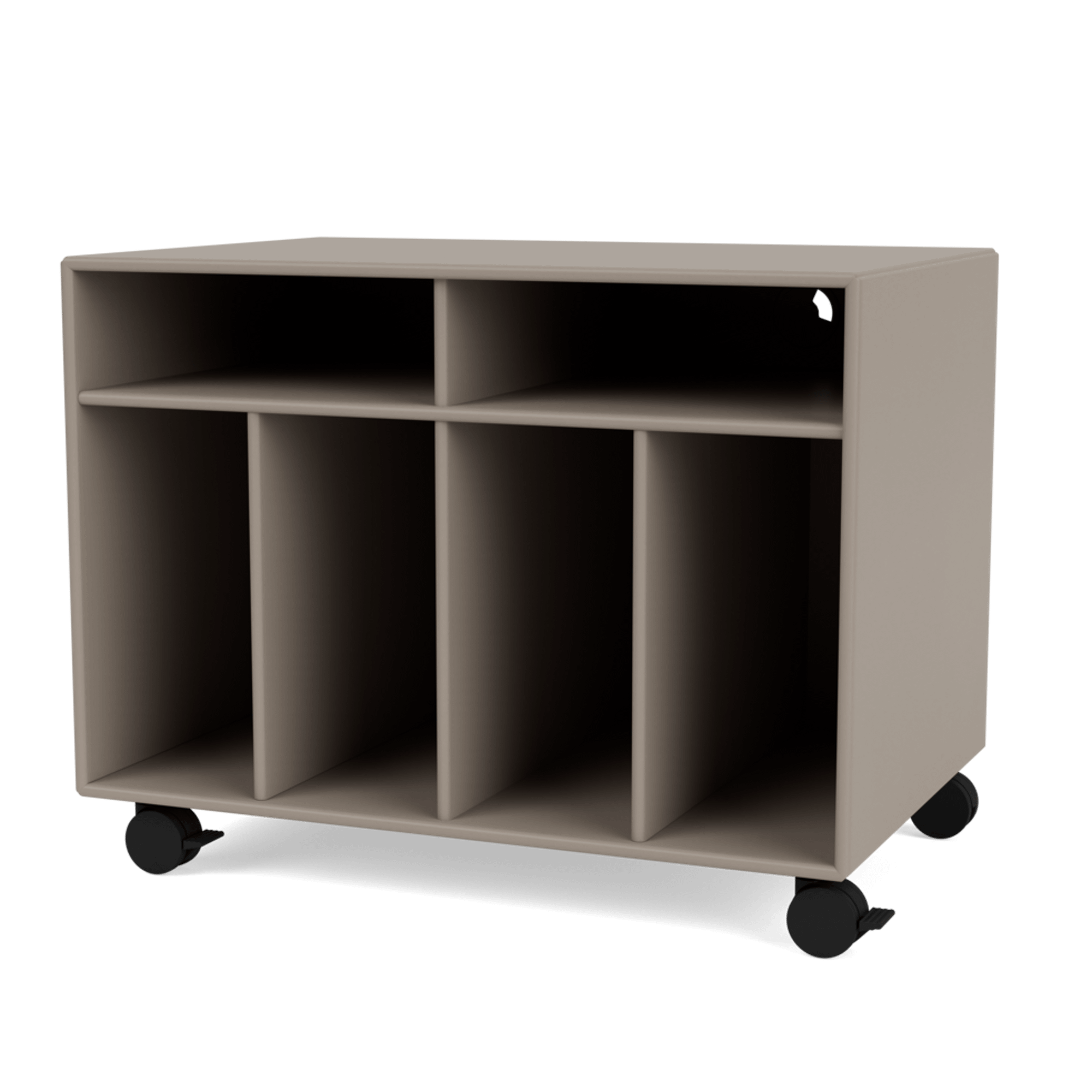 Montana SPIN I Vinyl Bookcase 141-Truffle/05- Black