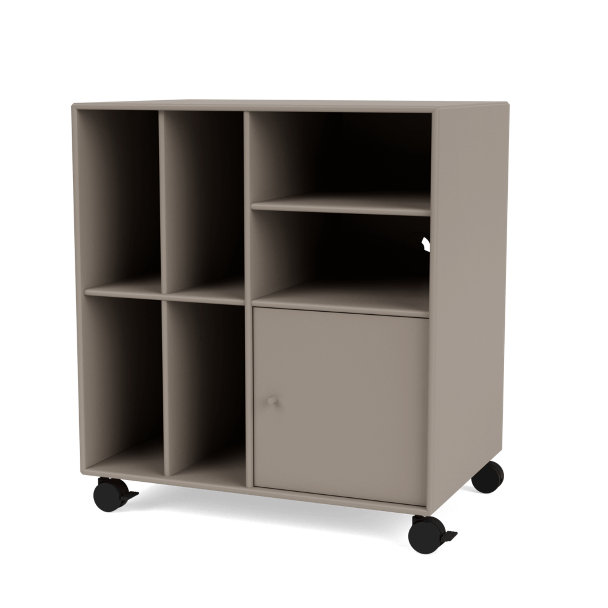 Montana SPIN II Vinyl Bookcase 141-Truffle/05- Black