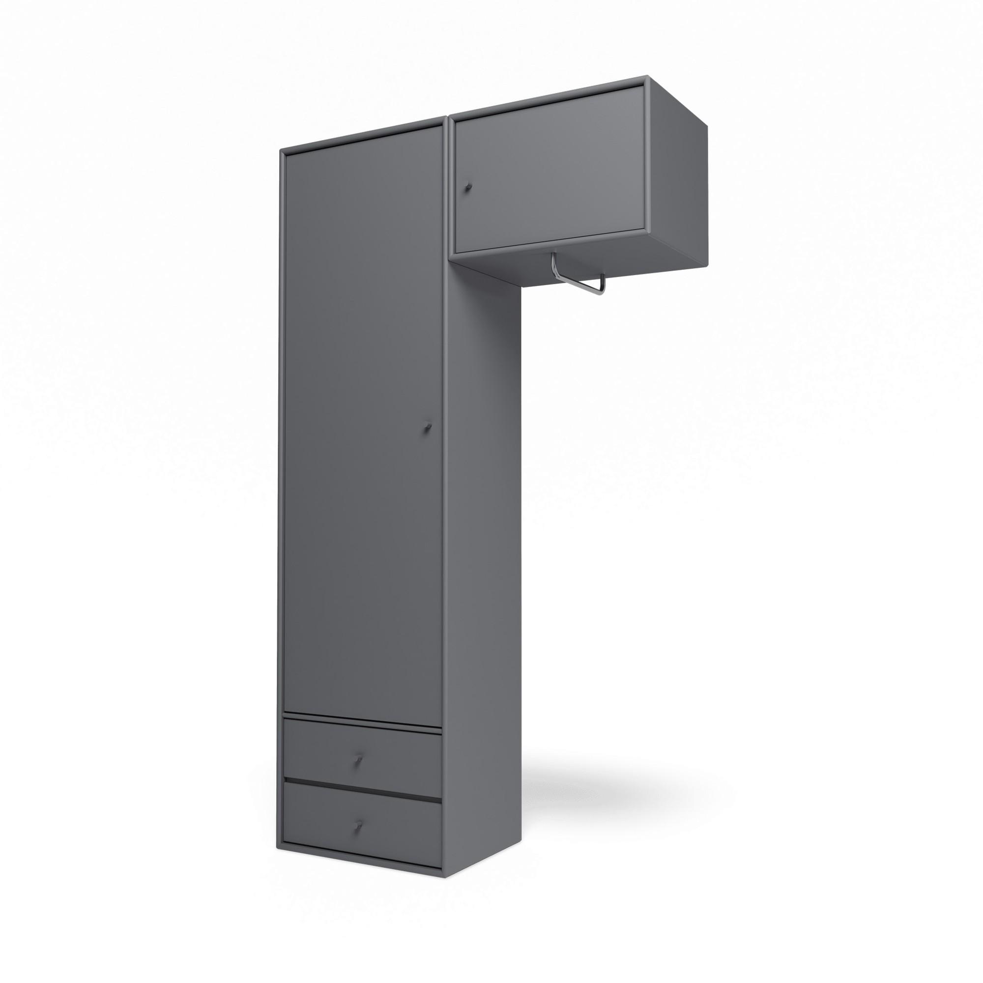 Montana Selection Attire II Garderobeskab Med Ophæng 36-Coal