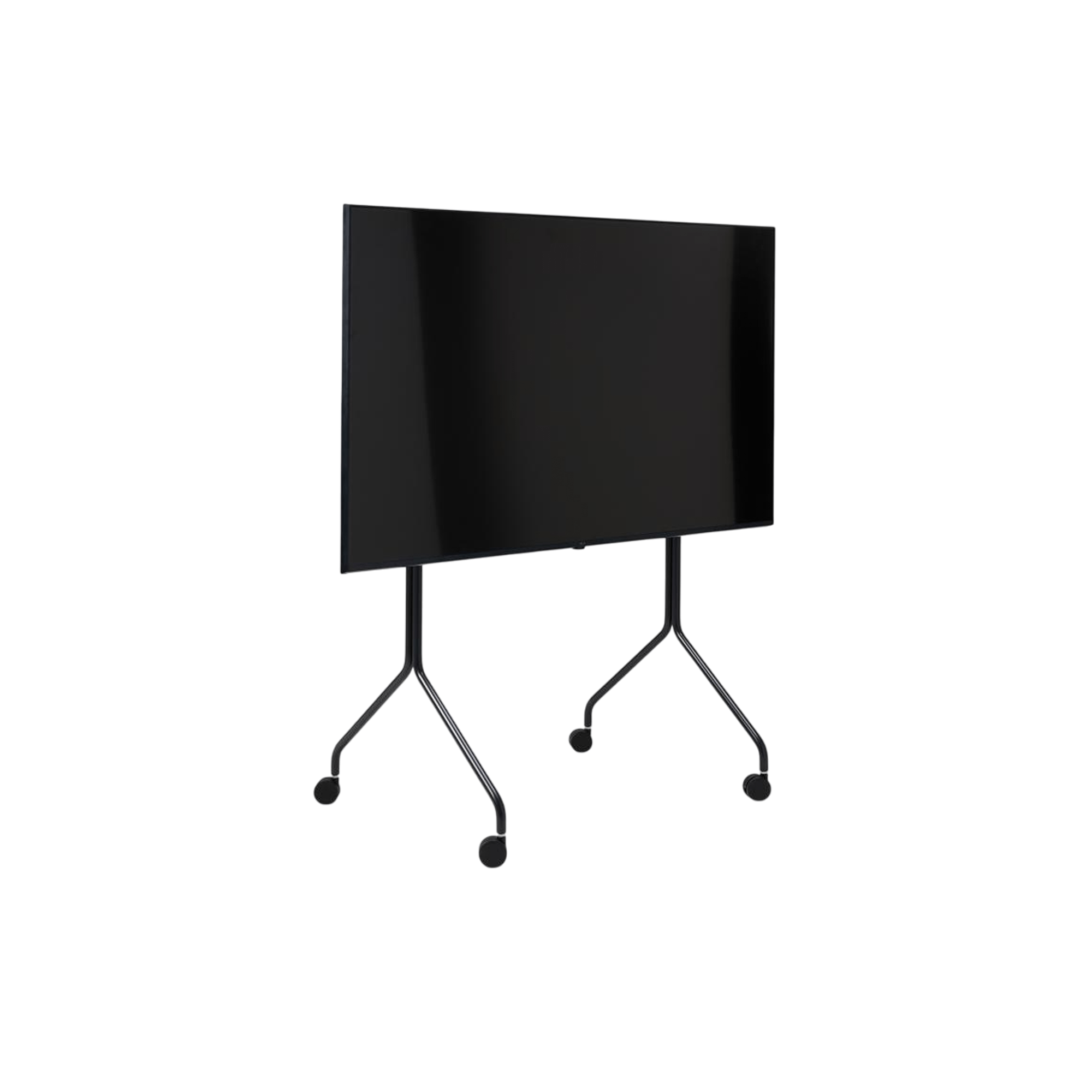 Pedestal Moon - Mueble de TV Alto con Ruedas, Color Carbón