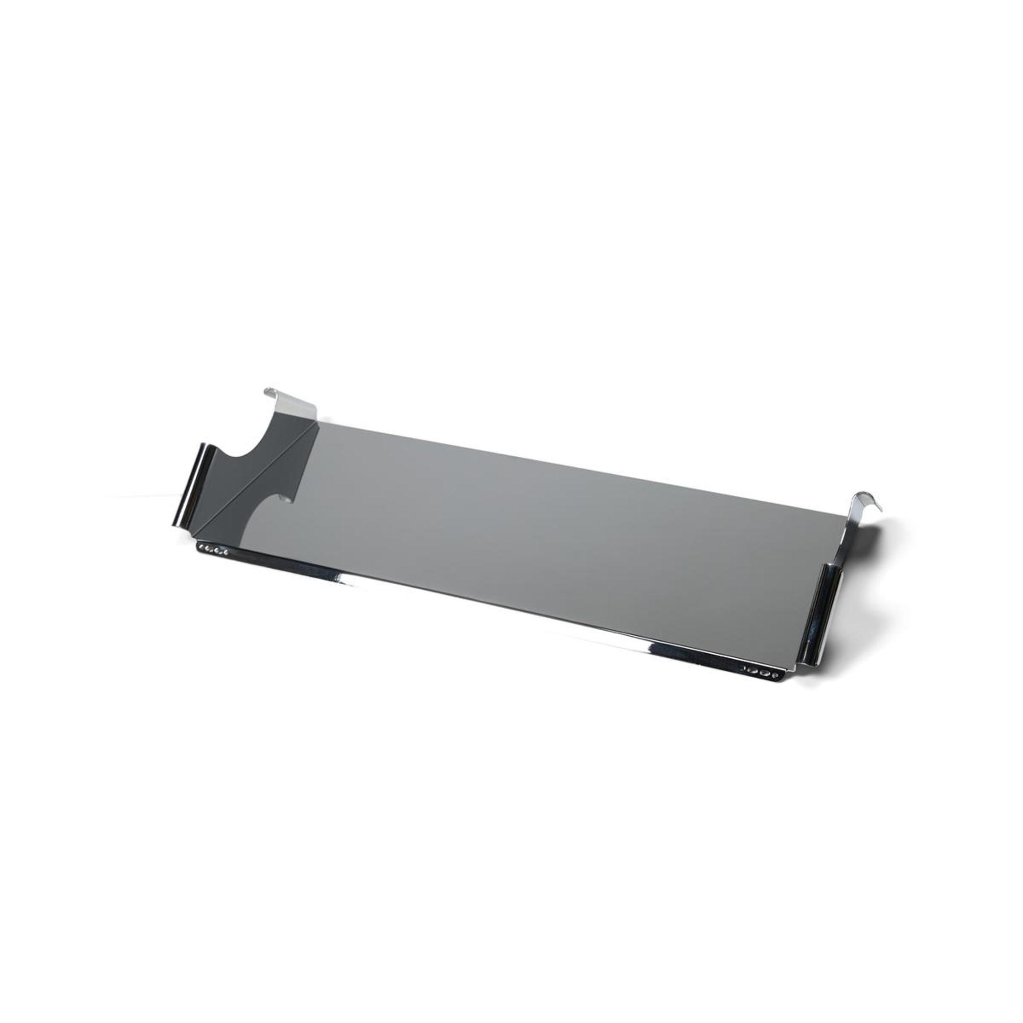 Pedestal Moon Tray Shelf Chrome