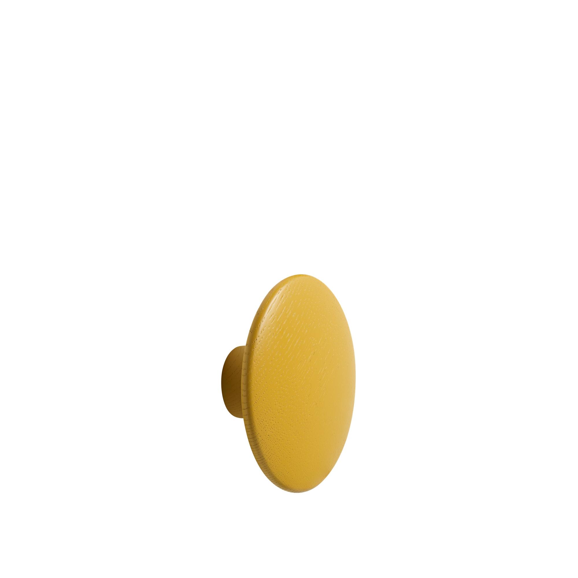 Muuto Dots Knage Træ Sennepsgul Ø13 cm