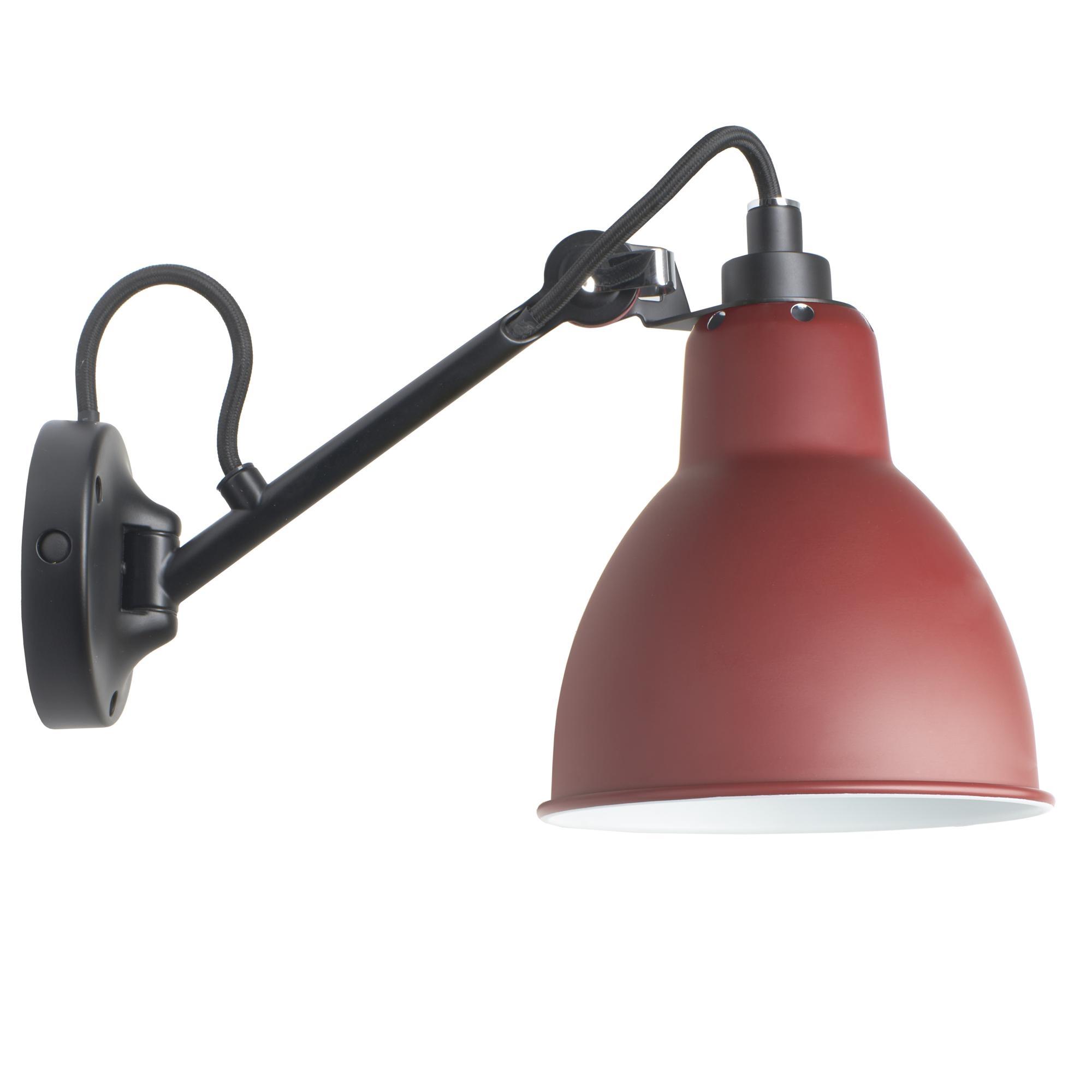 Lampe Gras N104 Væglampe Sort/Rød – DCWéditions