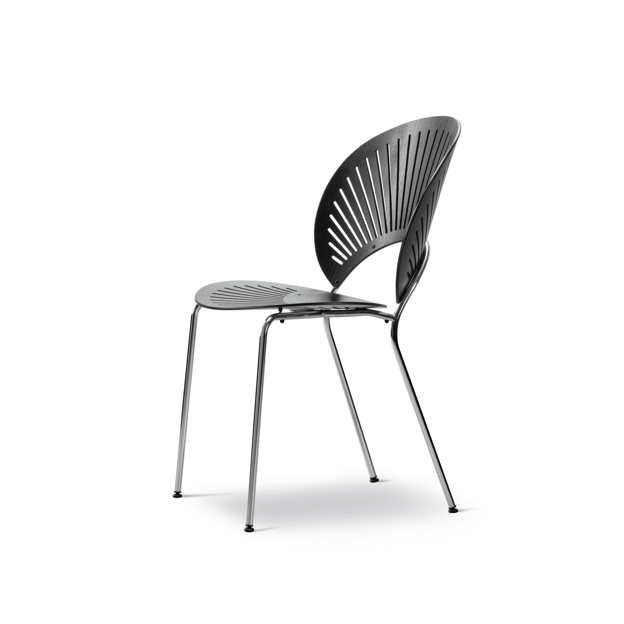 Fredericia Furniture Trinidad Spisebordsstol Sort Asketræ/Krom