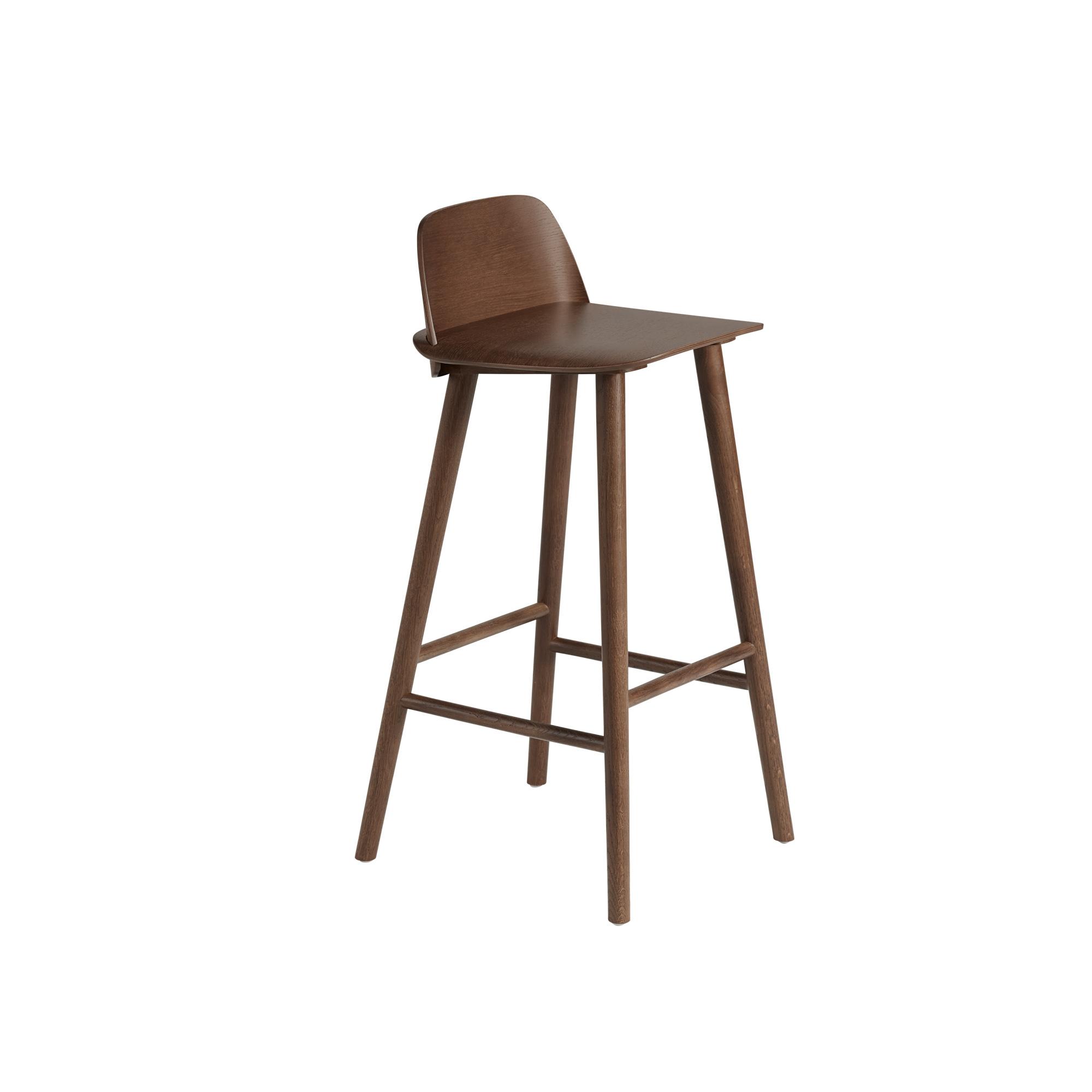 Muuto Nerd Bar Stool Dark Brown H75