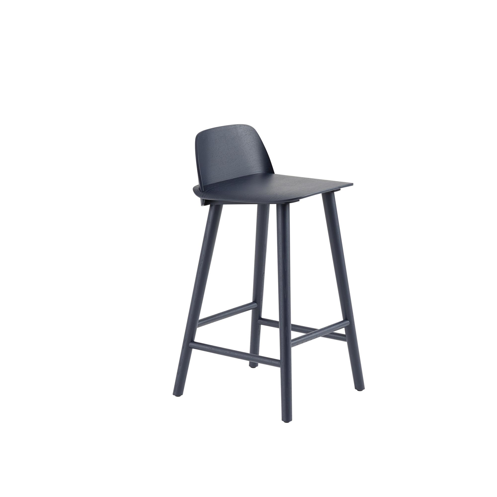 Muuto Nerd Bar Stool Midnight Blue H65