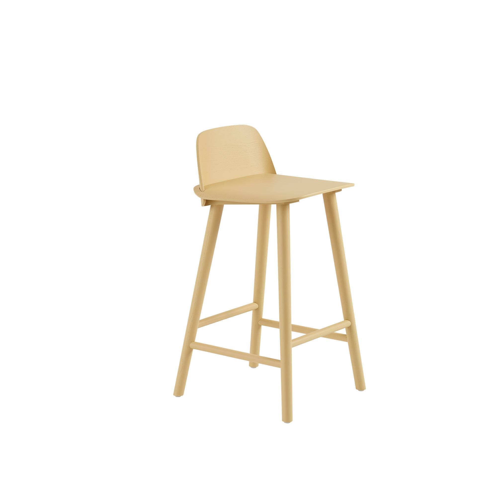 Muuto Nerd Barstol Sand Gul H65