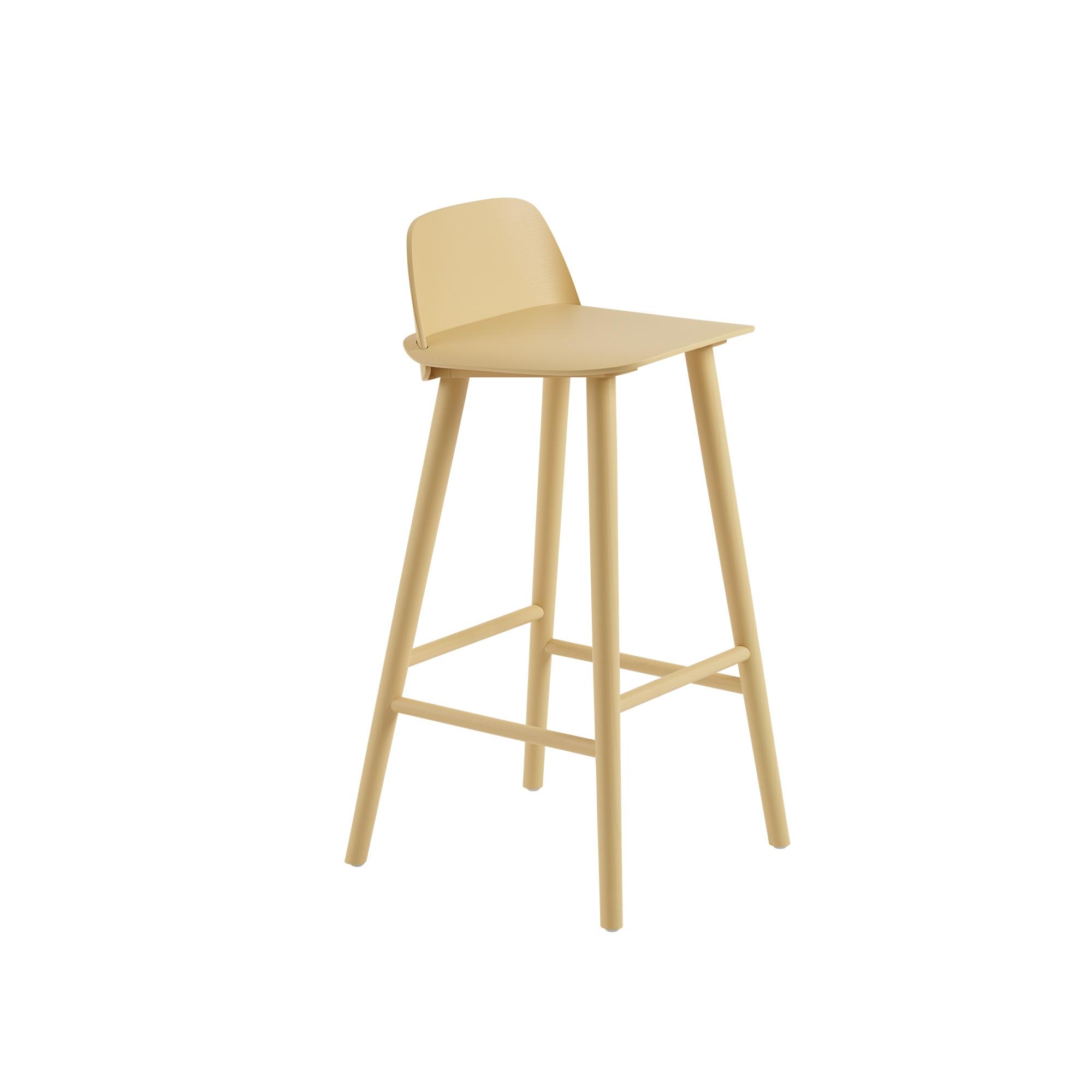 Muuto Nerd Barstol Sand Gul H75