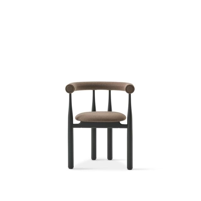 New Works Bukowski spisestol Sort/ Wooly Plus 1008