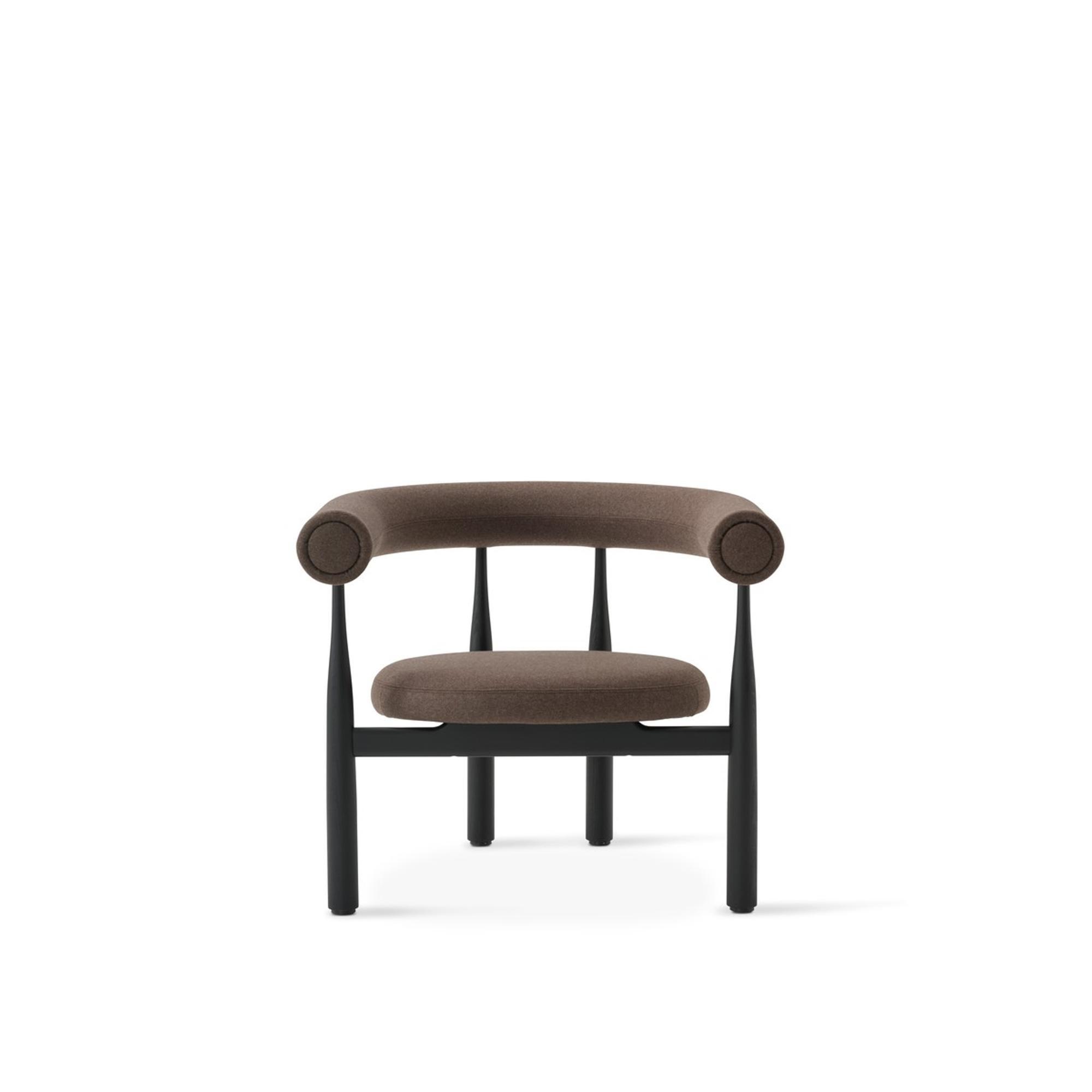 New Works Bukowski fauteuil Zwart/ Wooly Plus 1008