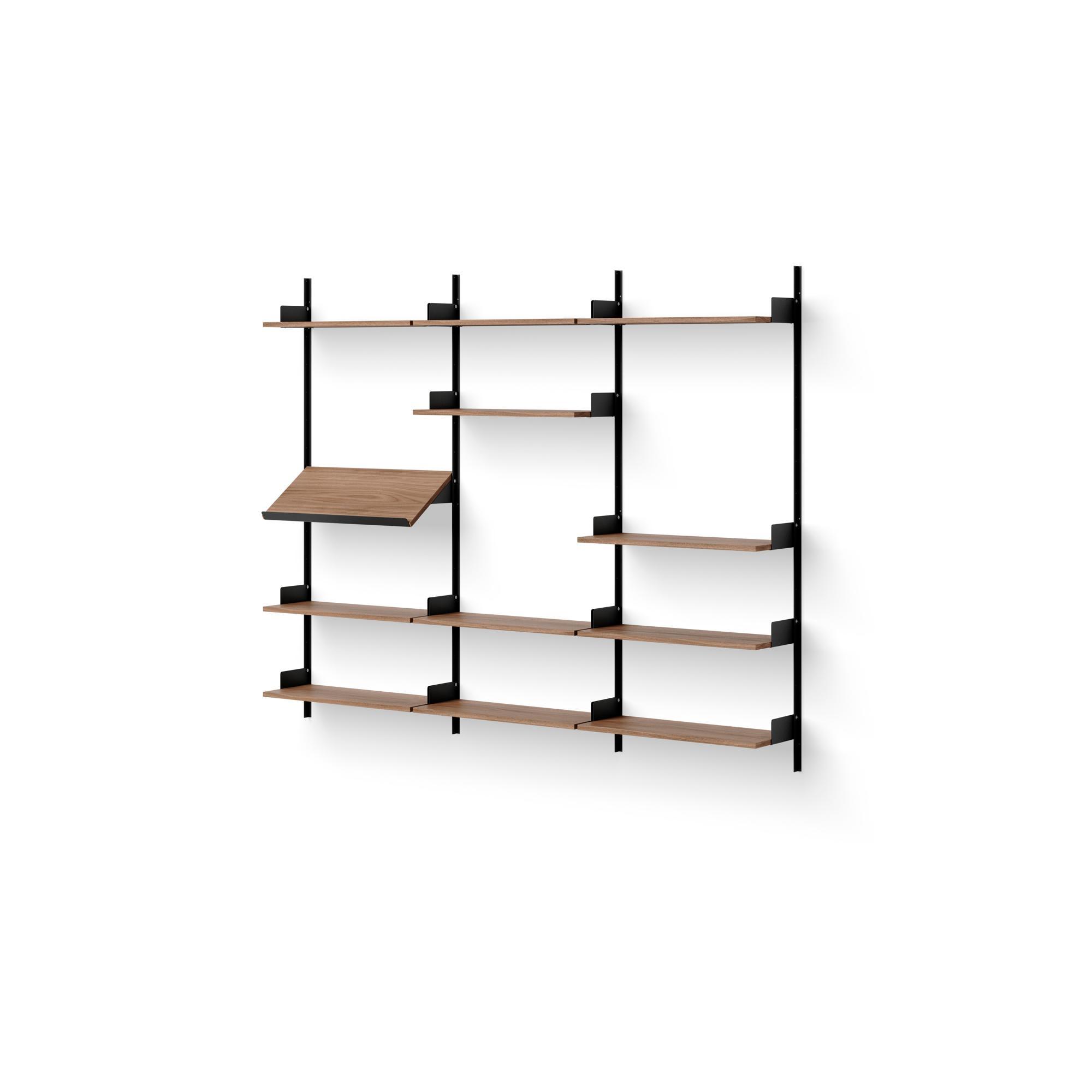 New Works Display Shelf 1900 Walnut/ Black