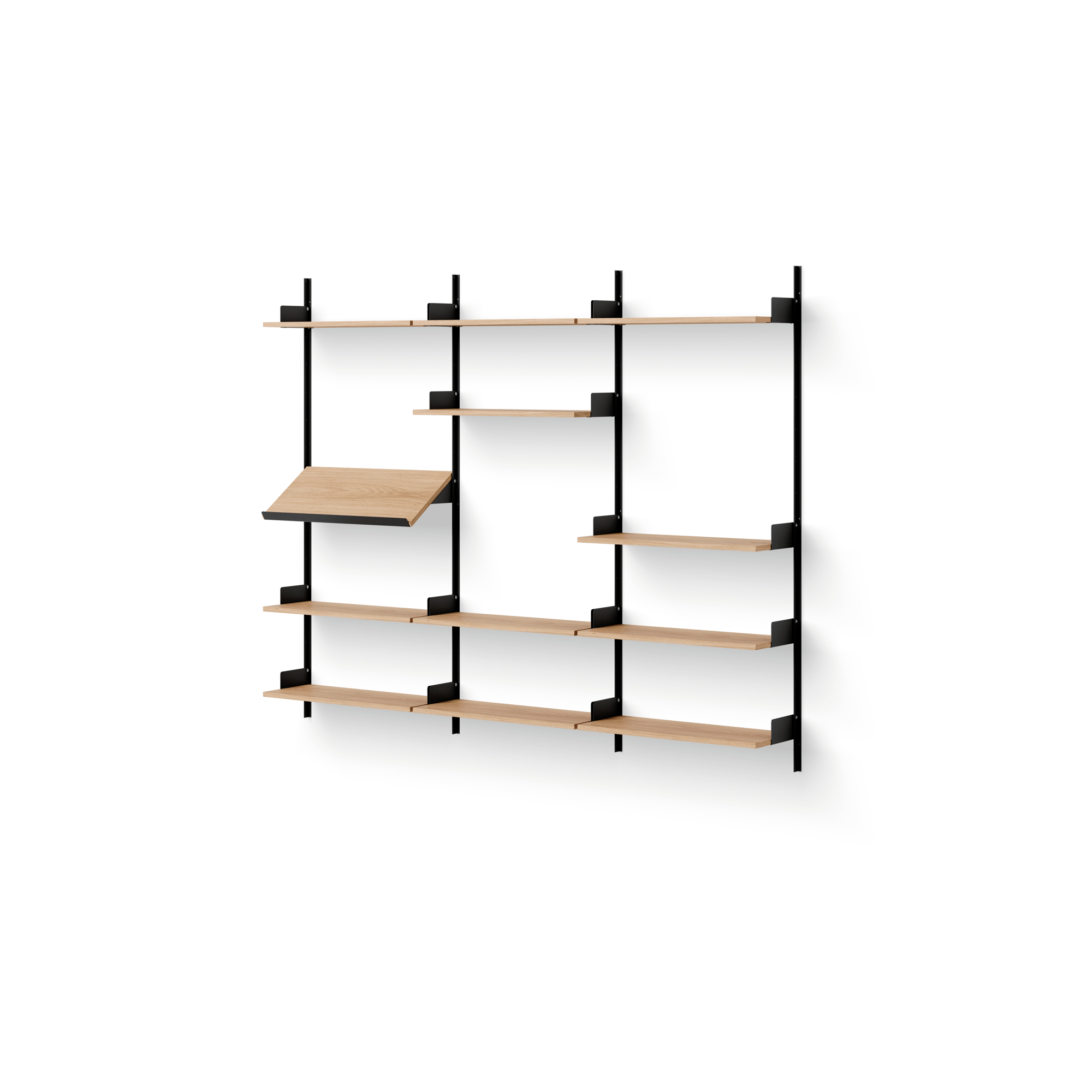 New Works Display Shelf 1900 Oak/ Black