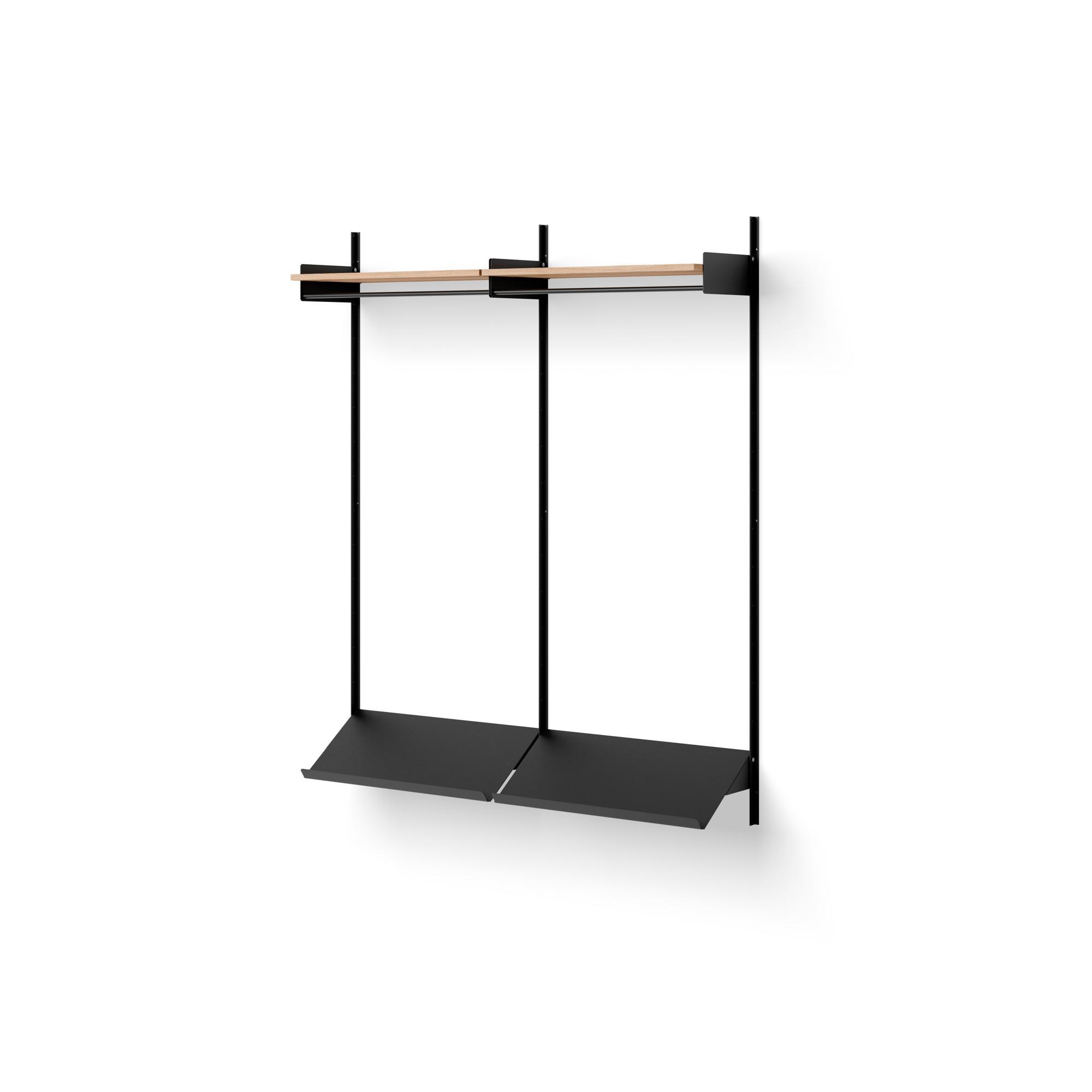 New Works Wardrobe Shelf 2 Oak/ Black