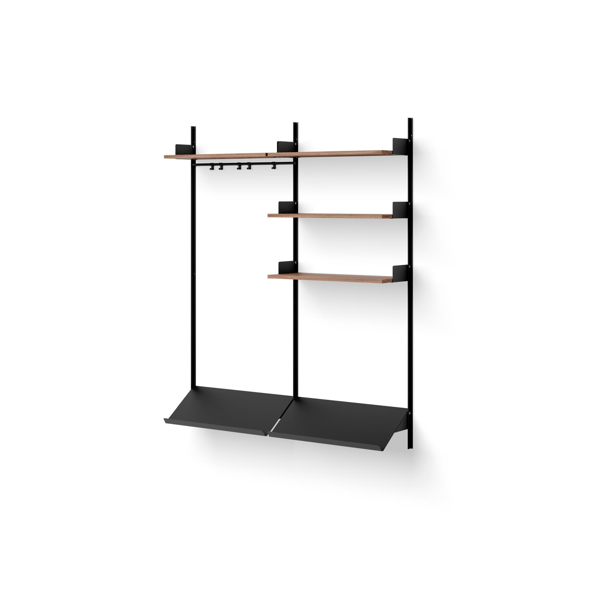 New Works Wardrobe Shelf 3 Walnut/ Black